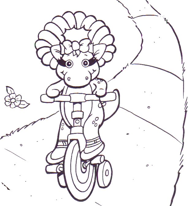 barney colouring pages